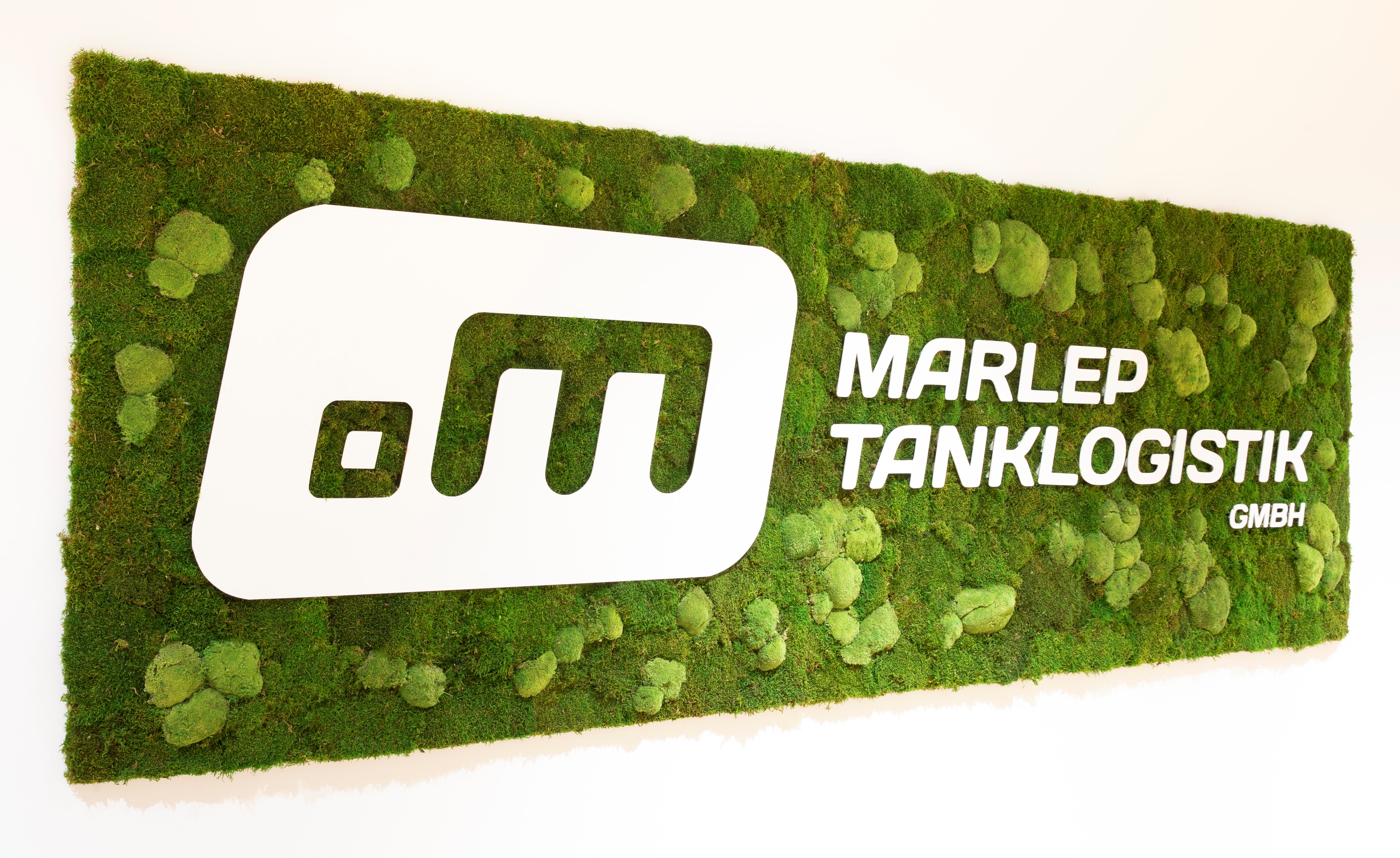 Marlep Logo bedeckt mit Vegetation